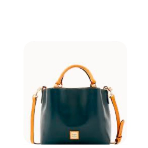 Dooney & Bourke Black And Brown Leather Shoulder Bag